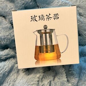 Glass Tea Infuser with Stainless Steel Filter